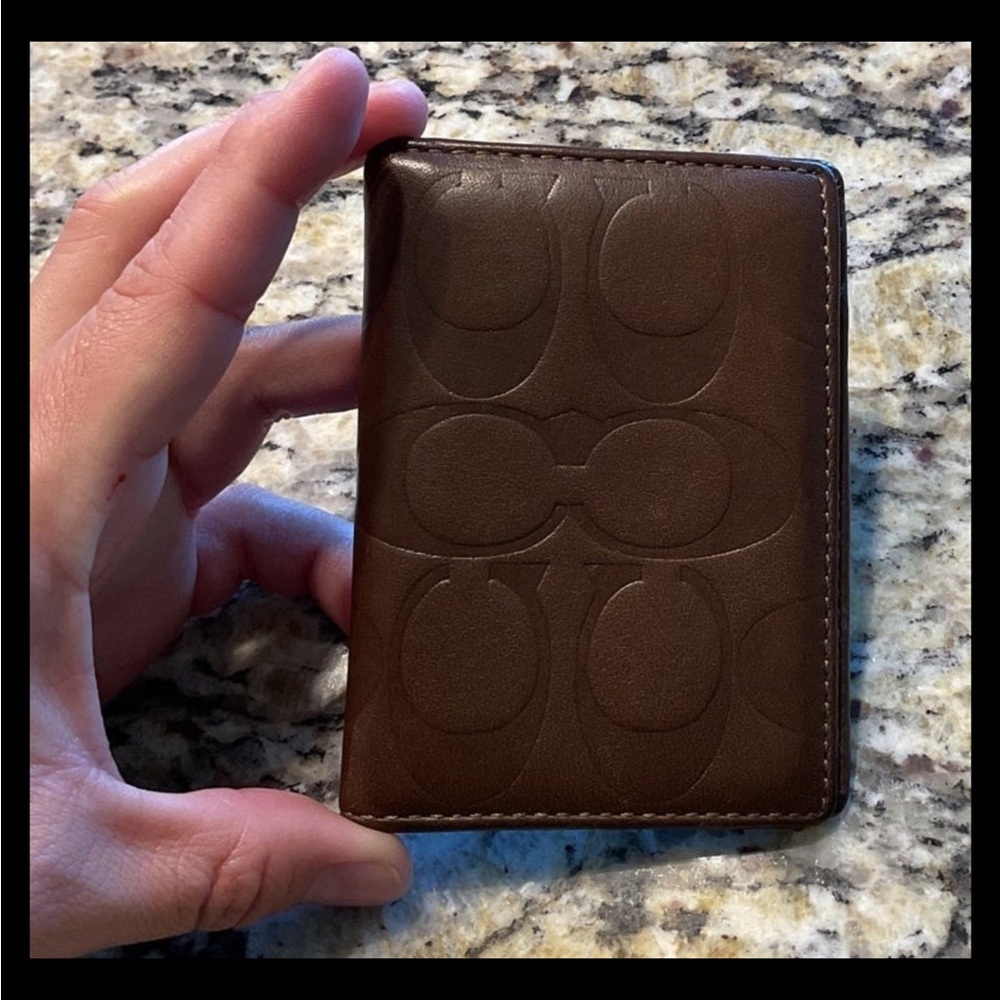 Coach leather brown wallet